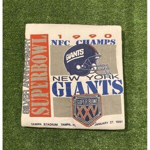 Vintage New York Giants sweatshirt mens small white blue super bowl football 90s